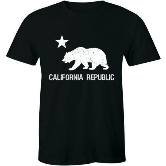 California Bear T-shirt Cali Souvenir State Map - Picture 1 of 3